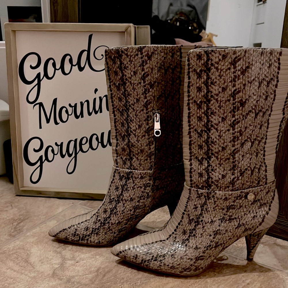 Snakeskin Booties